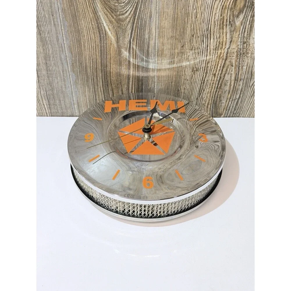 Vintage Hemi air filter Mopar parts Cool clocks 10''